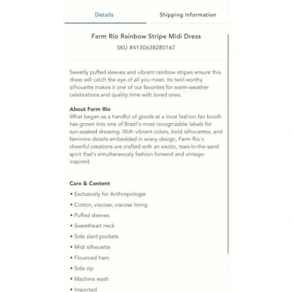 NWT Farm Rio Rainbow Stripe Maxi Dress Medium - Picture 7 of 16